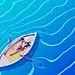 Boat Trip eevee blender3d relax chill sun summer water waves manta ray manta boat stylized animation illustration