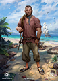 Ultimate Pirates - Worker , Grafit Studio : A new character of the upcoming "Ultimate Pirates" app game by Grafit & Moonmana Studios. 
This project is a collaboration between two studios, and Grafit is responsible for artworks. Check more ar