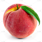桃,背景分离,水果,白色,叶子,分离着色,油桃,剪贴路径,清新,一个物体