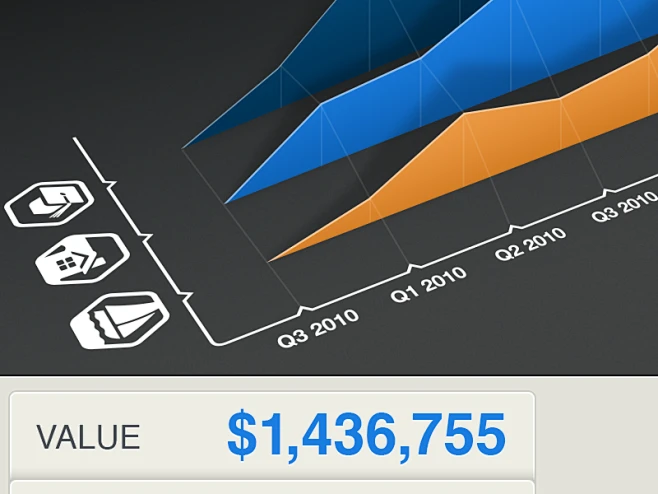 3D Wealth Management Visualization 3d chart visualization graph ipad ...