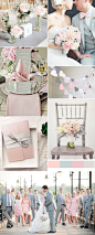 pink and grey wedding trends for spring weddings: 