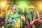 锦标赛,人,运动,旗帜,四肢_497268411_Group of brazilian supporters at stadium_创意图片_Getty Images China