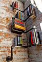 The Corner Industrial Bookshelf is a great conversation piece turning heavy iron piping into a modern urban look that will add a sense of history and character to any space.