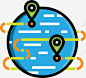 全球定位系统图标 页面网页 平面电商 创意素材