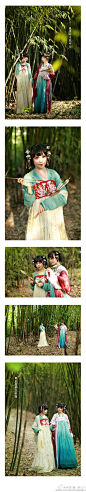 水墨江湖-手作人生: 【遣春图.二】唐风汉服双子——“云山积翠幽梦长，春衫惯染荼蘼香。邀君妙手投竹矢，归来莺歌下斜阳。”/出镜：@琳子酱_我家吧唧甜甜哒 ,@羊驼十三少/摄影：@懿小钗/ 化妆后期：@蓬莱红烧狮子头 /发型首饰等：水墨江湖原创首饰工作室