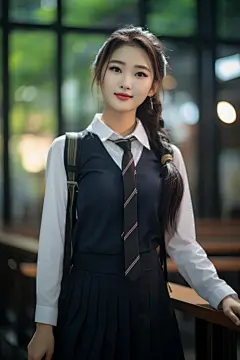 高颜值的校园阳光女生