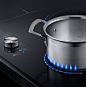 Virtual Flame Induction Hob : So we wondered how we could replace the visual cues of the open gas flame on electric induction hobs. Could we create a convincing virtual flame that would help chefs to “just know” how much heat they apply to the pots and pa