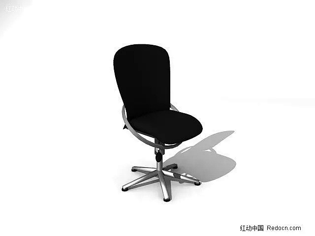 黑色转椅3D模型3d模型|3D素材|办公...