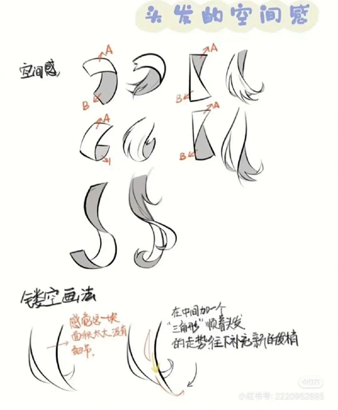头发发尾画法教程来啦！