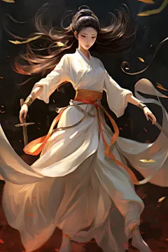 古装国风武侠少女创意插画