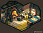 【像素画学习】像素房间
画师：O网页链接
#像素画# #pixelart# ​​​​