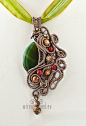 Green agate pendant by ukapala