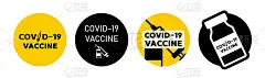 停止covid-19疫苗。疫苗图标