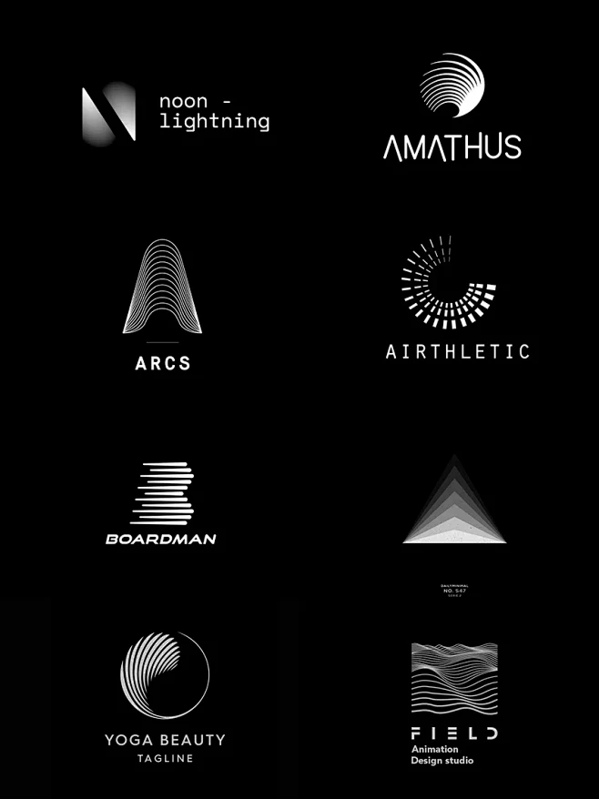 logo设计｜光影与线条的梦幻展现渐变标...