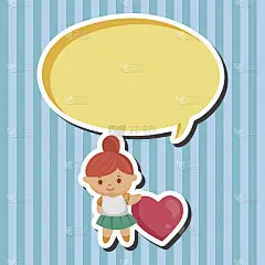 带有心形主题元素的小孩
