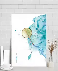 中国风圆扇子手绘水墨画|国风,扇子,水墨画,古典/中国风,背景元素