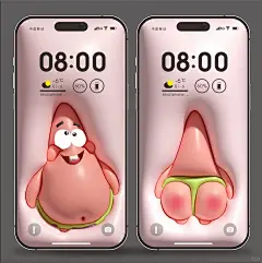 手机壁纸 | 派大星 | 膨胀风壁纸