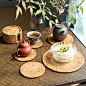 越南老藤编杯垫茶具手工餐垫桌藤垫隔热菜垫子碗垫创意紫砂壶碗垫-淘宝网