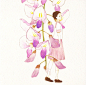 手绘 水彩 插画 女孩