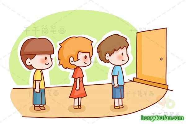 5张人物场景卡通简笔画！爸爸妈妈和我一家...