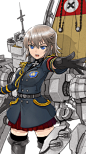 战舰少女R 游戏人物角色 半身像 立绘 - 板绘绘画教程学习公众号：板绘 (142)