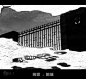 残雪。断墙