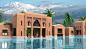 Al Johara riad and pool。摩洛哥