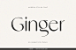 Ginger现代时尚简约高级感轻奢品牌logo海报杂志标题排版英文字体
