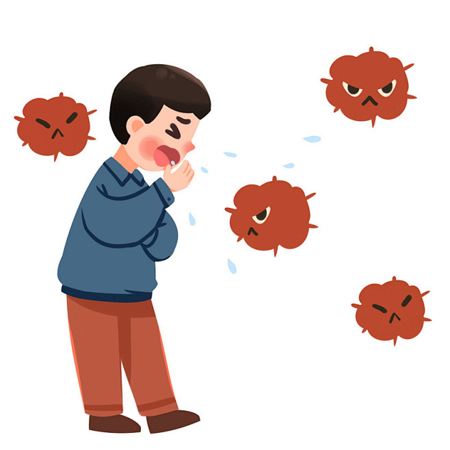 健康教育 健康生活 世界防治结核病日 结核病 肺 传染 卡通 人物 手绘