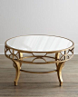 "Lena" Mirrored-Top Coffee Table - Horchow