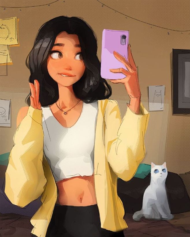 INS一个超火的插画师  via.@ S...