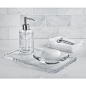 Glass Soap Dispenser : Shop Glass Soap Dispenser. Clear glass accessories bring clean, utilitarian design to the bath.