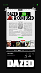 DAZED — magazine redesign concept on Behance