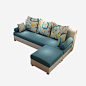 小户型沙发布艺沙发组合高清素材 双人三人 可拆洗 客厅 家具 时尚 简约现代 免抠png 设计图片 免费下载