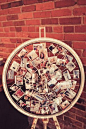 DIY一面创意婚礼照片墙来“秀恩爱”吧！+来自：婚礼时光——关注婚礼的一切，分享最美好的时光。#创意照片墙# #车轮#