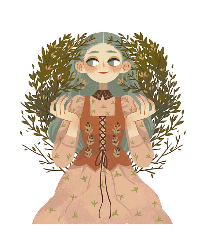 森女系+植物系列插画-Senny-森妮_...