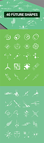 #科技# #图标#Vector Abstract Shapes – 40 Hi-Tech Shapes » Vector, PSD Templates, Stock Images, After Ef ...