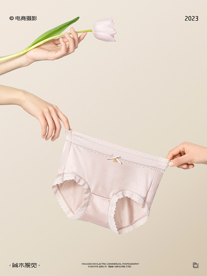 女士内裤创意摄影  内衣产品摄影 电商摄...