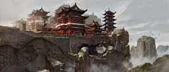 罗浮–ZINO采集到【场景原画】东方场景设计