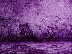 空荡荡的房间与旧的肮脏的混凝土地板和墙壁在透视视图。抽象的紫色乡村插画肮脏的水泥室内为产品展示。抽象