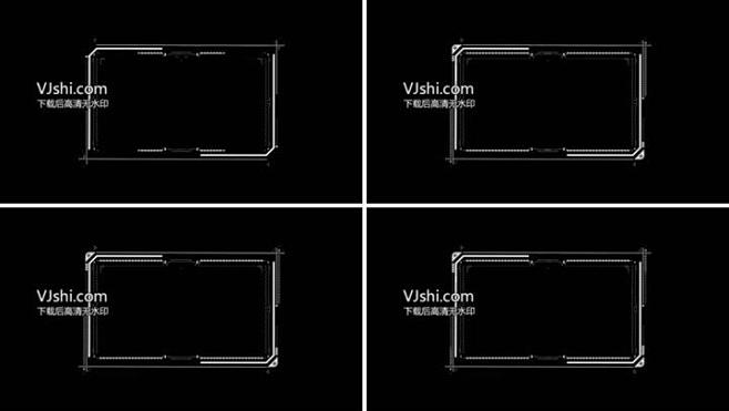 AE透明科技框视频素材V1视频素材