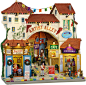 Amazon.com: Lemax Artist Alley, Battery Operated (4.5V) #45226 : Home & Kitchen