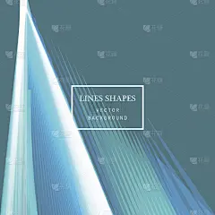 现代技术的条纹抽象背景与复制空间矢量。蓝白几何网格
