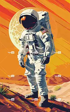Ai产生的 宇航员 探险家 火星 地球 空间 火星人 景观 行星