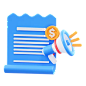 Shopping Announcement  3D Icon