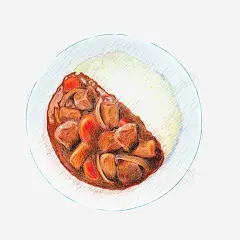土豆盖饭手绘画片 平面电商 创意素材