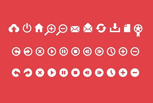 漂亮的网页像素、纯色图标下载(Pixel...