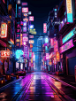 赛博朋克场景·城市街道｜可商素材