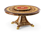 Round rosewood dining table with Lazy Susan MG 1416 / LAZY SUSAN - OAK Industria Arredamenti