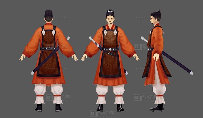 古代官差，衙役，捕快，官兵，捕头，士兵，小兵丁[两套衣服，可换装] - 角色模型 蛮蜗网